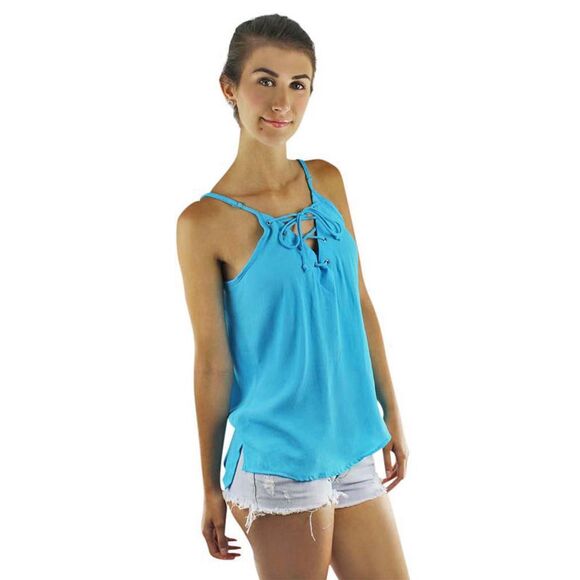 Sleeveless Lace-Up Tank Top - Picture 3 of 9